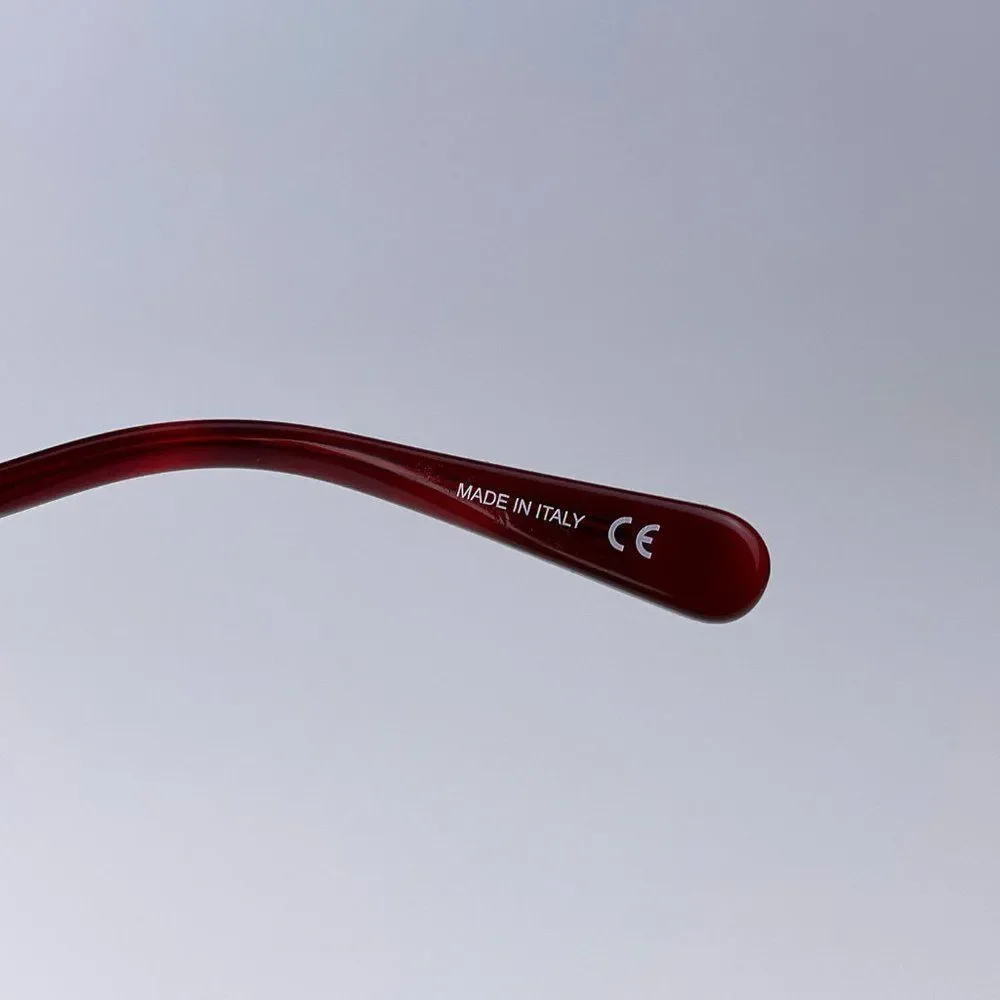 🔥 Stella McCartney SC0145O 004 Eyeglasses Havana Burgundy Metal Oval Women